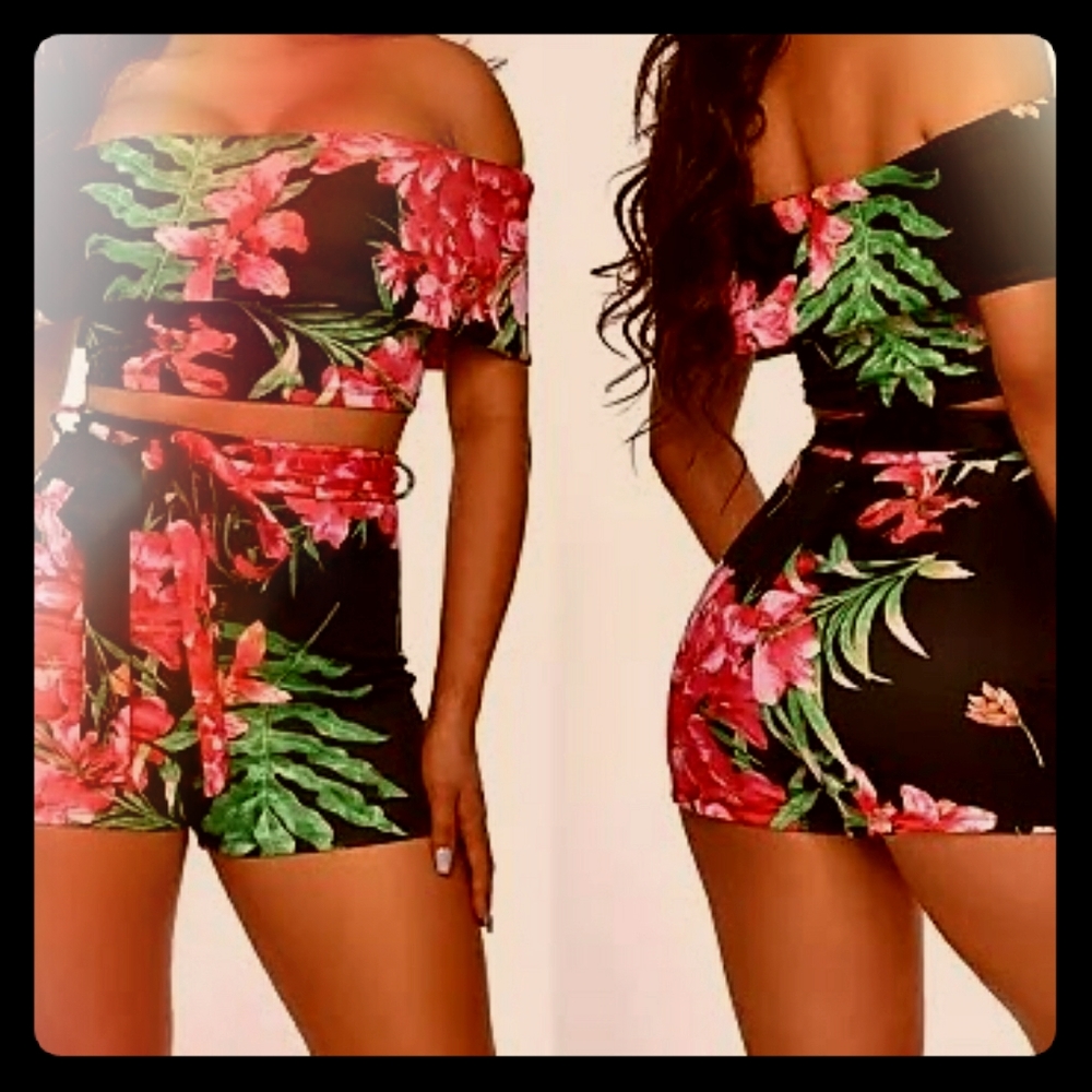 Floral Off Shoulder Set